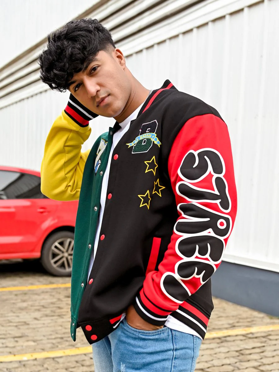 Badass Embroidered Varsity Jacket - Image 6