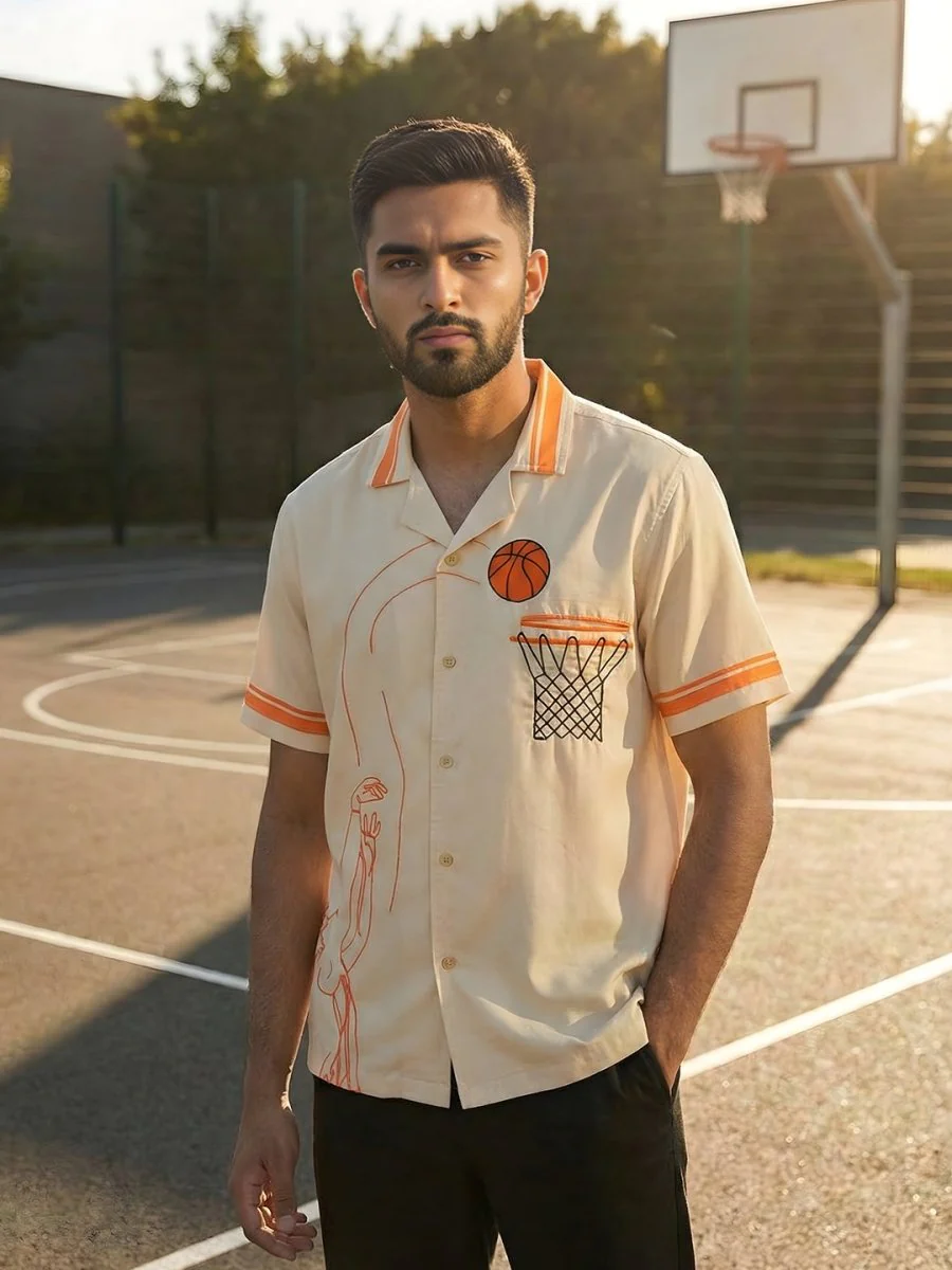 Basketball Embroidered Shirt - Image 7