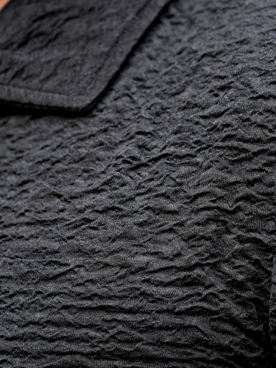 Black Textured Polo - Image 3