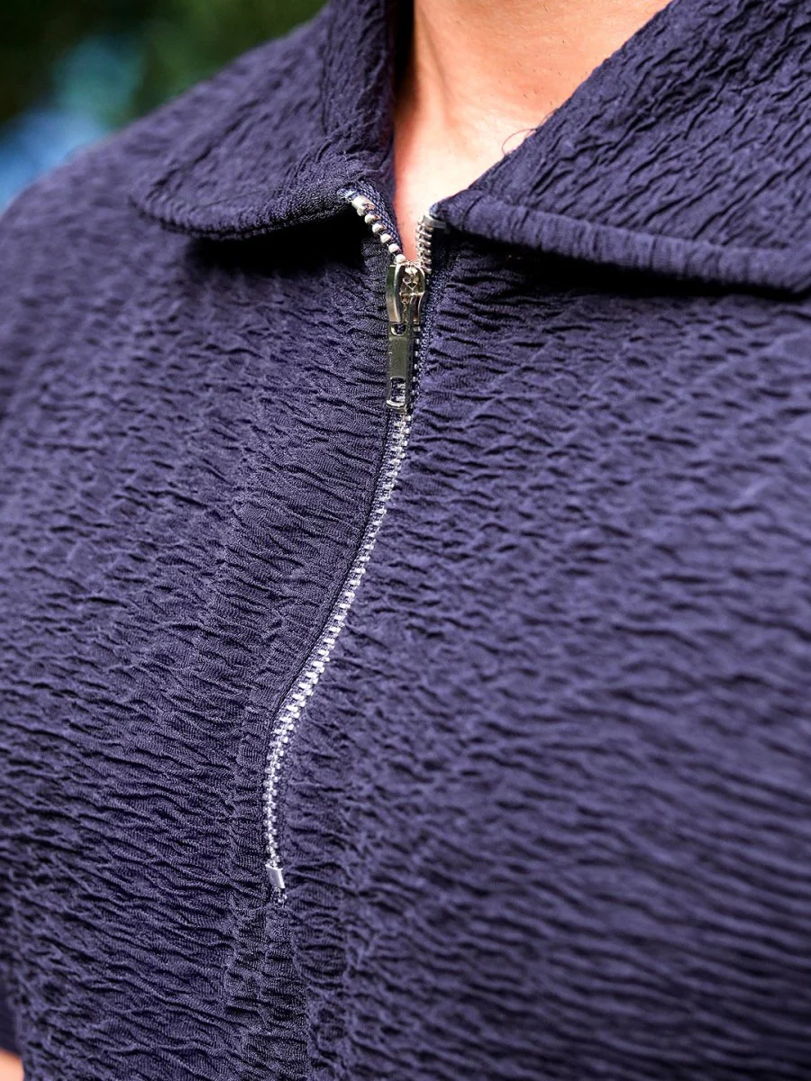 Blue Textured Polo - Image 2