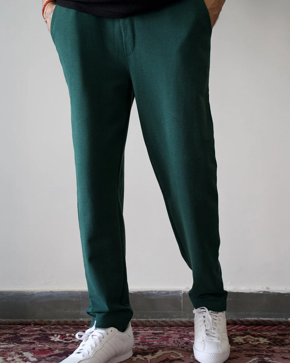 Bottle Green Everyday Pants - Premium Cotton - Image 3