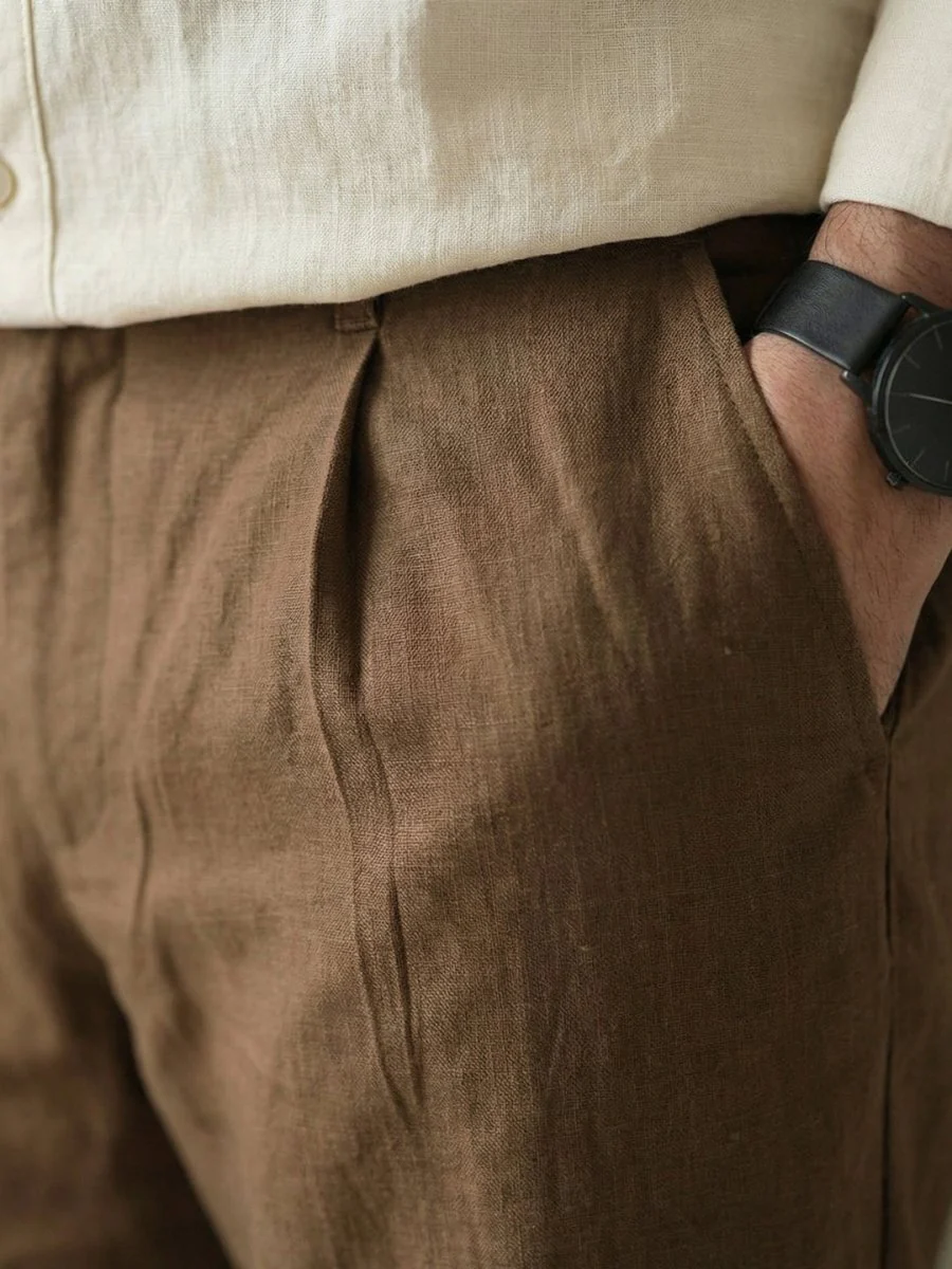 Brown Linen Pant - Image 3
