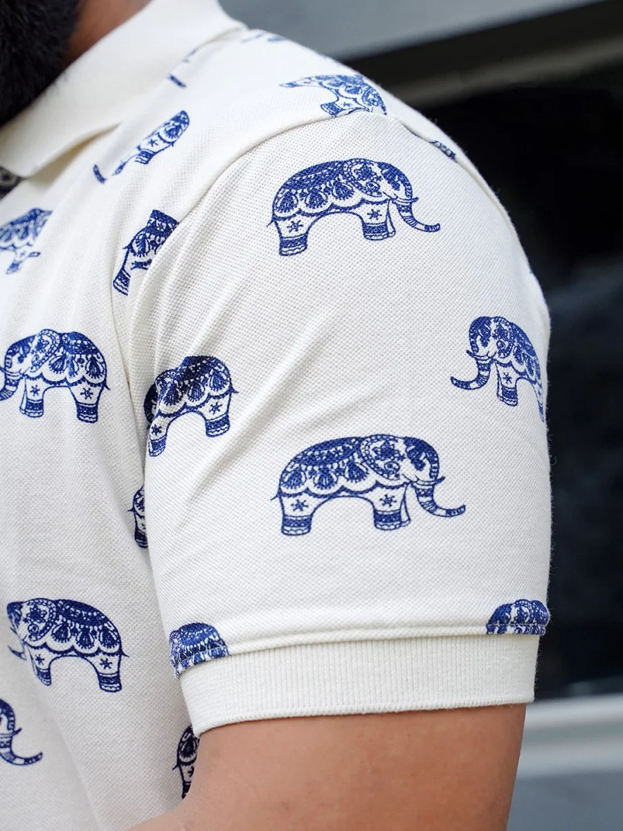 Elephant Print Polo - Image 4