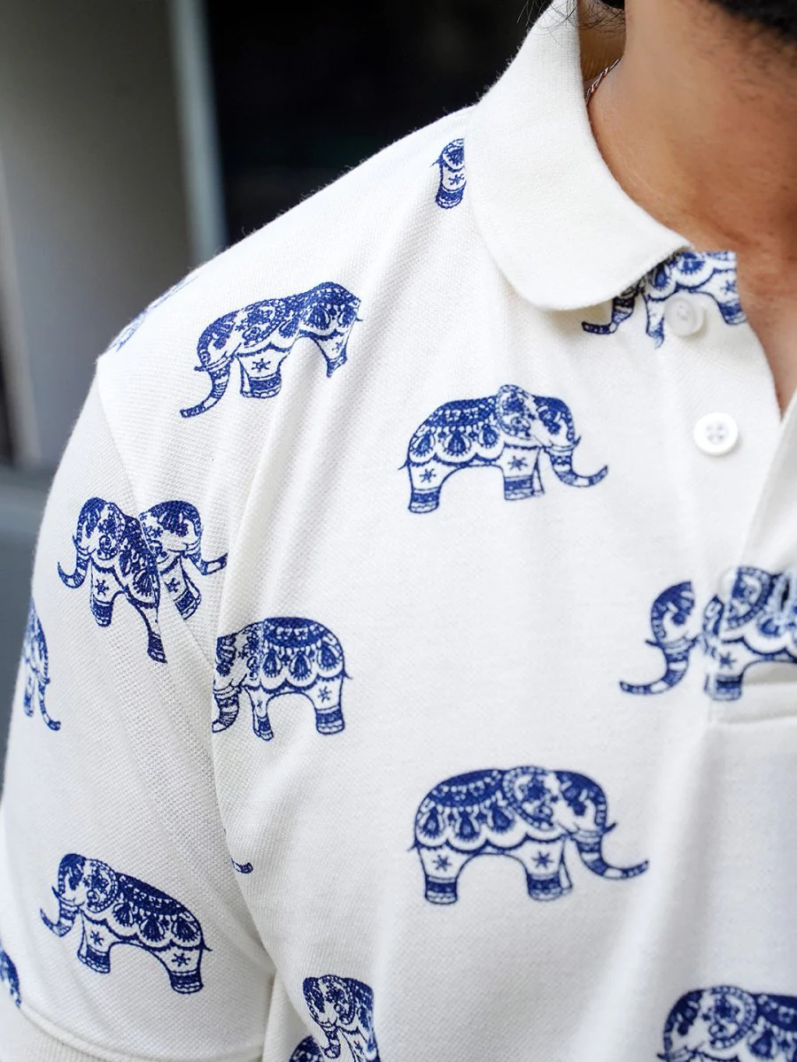 Elephant Print Polo - Image 5