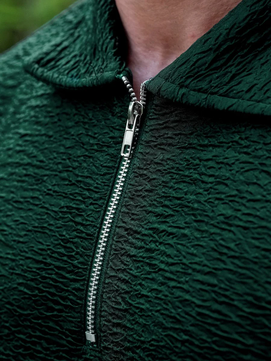 Green Textured Polo - Image 2