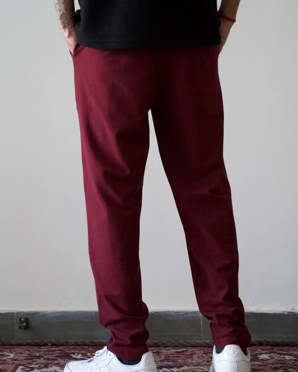 Maroon Everyday Pants - Premium Cotton - Image 4