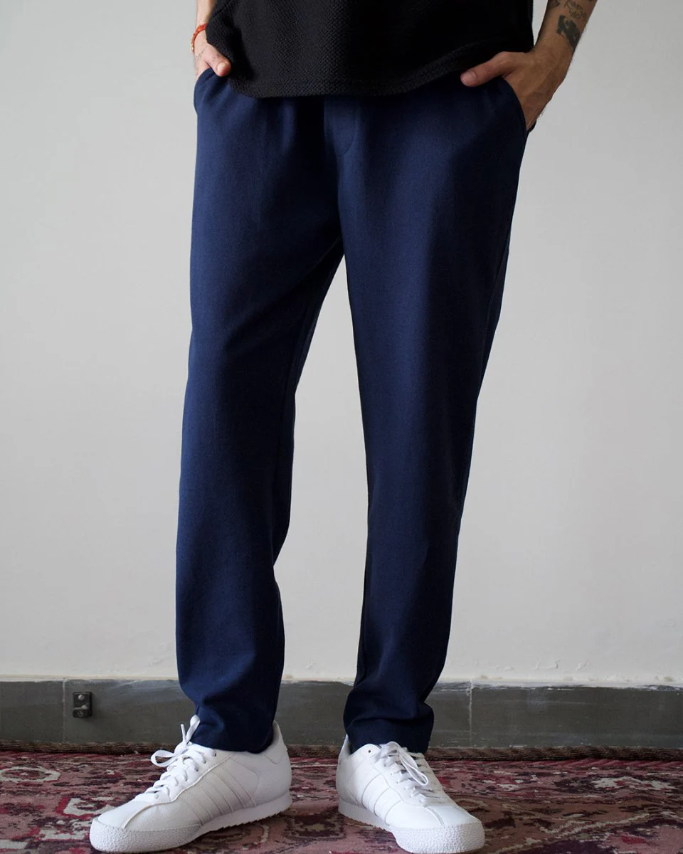 Navy Blue Everyday Pants - Premium Cotton - Image 3