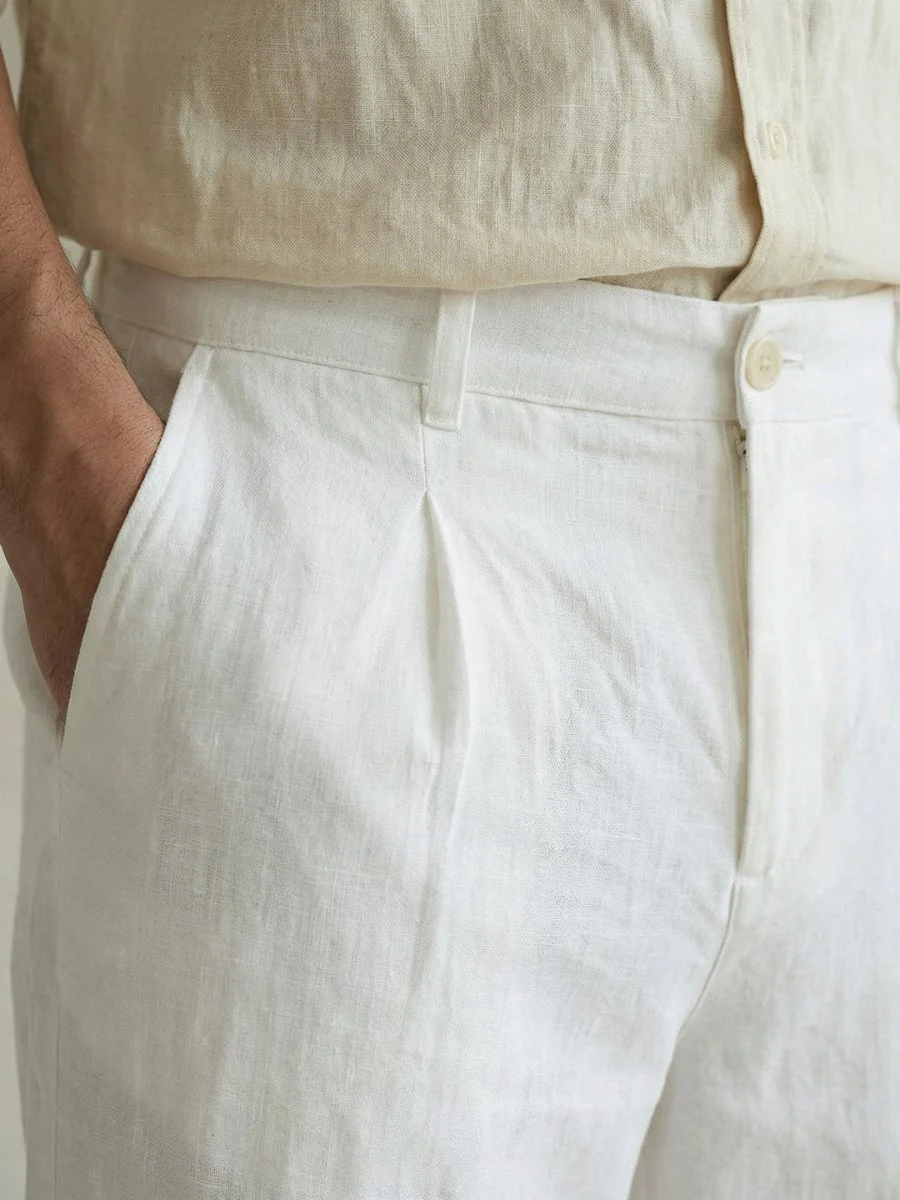 Off White Linen Pant - Image 3