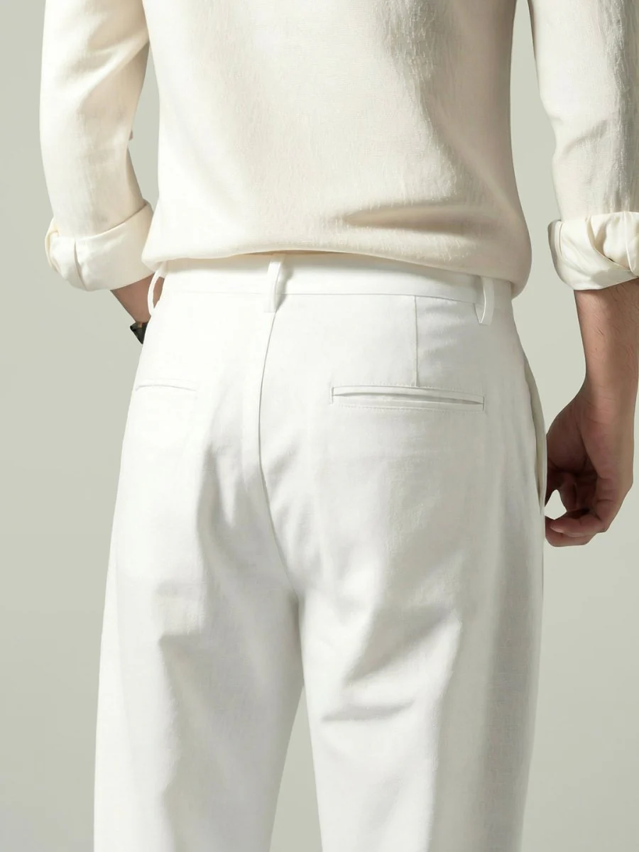 Off White Linen Pant - Image 4