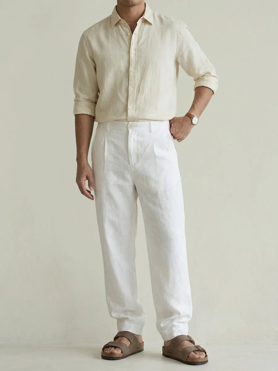 Off White Linen Pant - Image 6