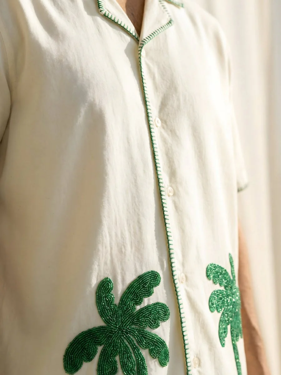 Palm Tree Embroidered Shirt - Image 3
