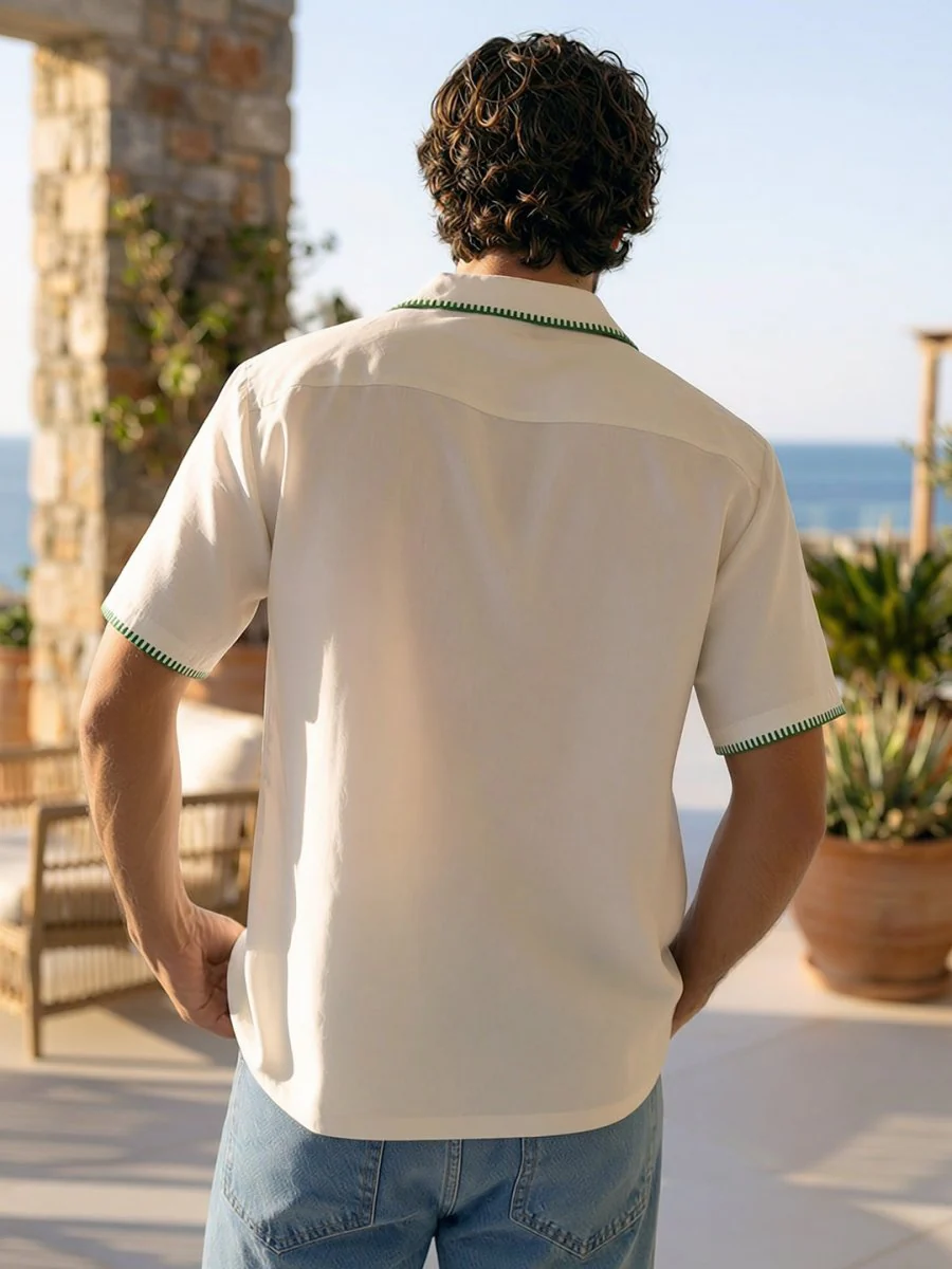 Palm Tree Embroidered Shirt - Image 5