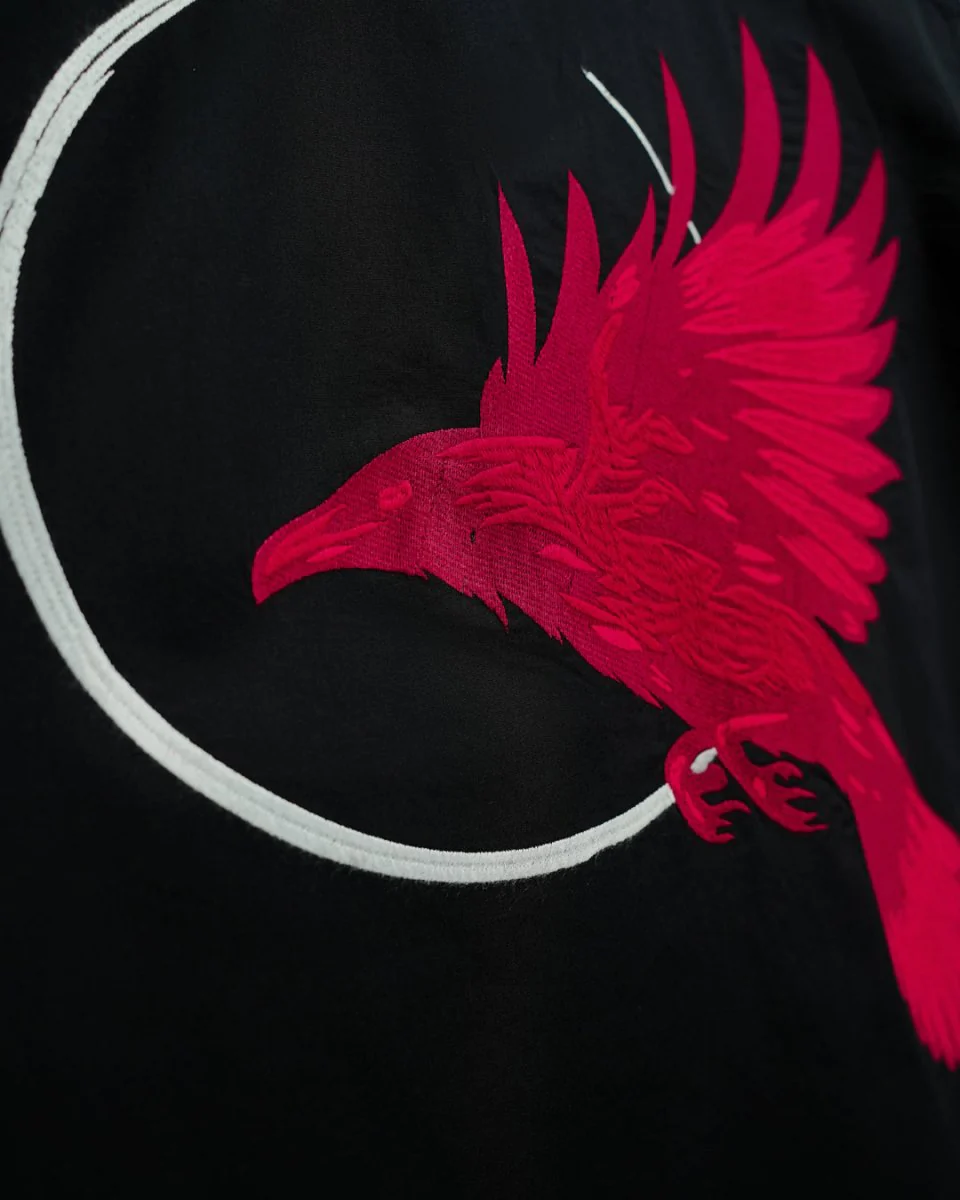 Raven Embroidered | Relaxed Fit | Luxe Cotton Shirt - Image 7