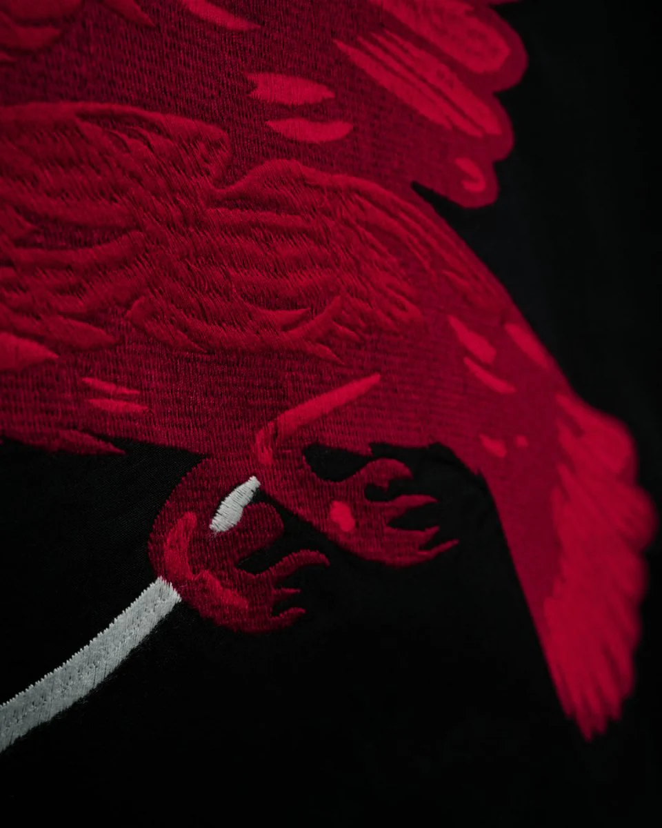 Raven Embroidered | Relaxed Fit | Luxe Cotton Shirt - Image 8
