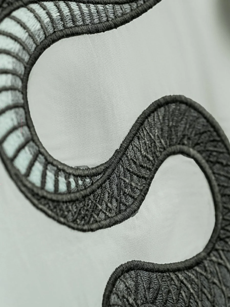 Silver Snake Embroidered - Image 2