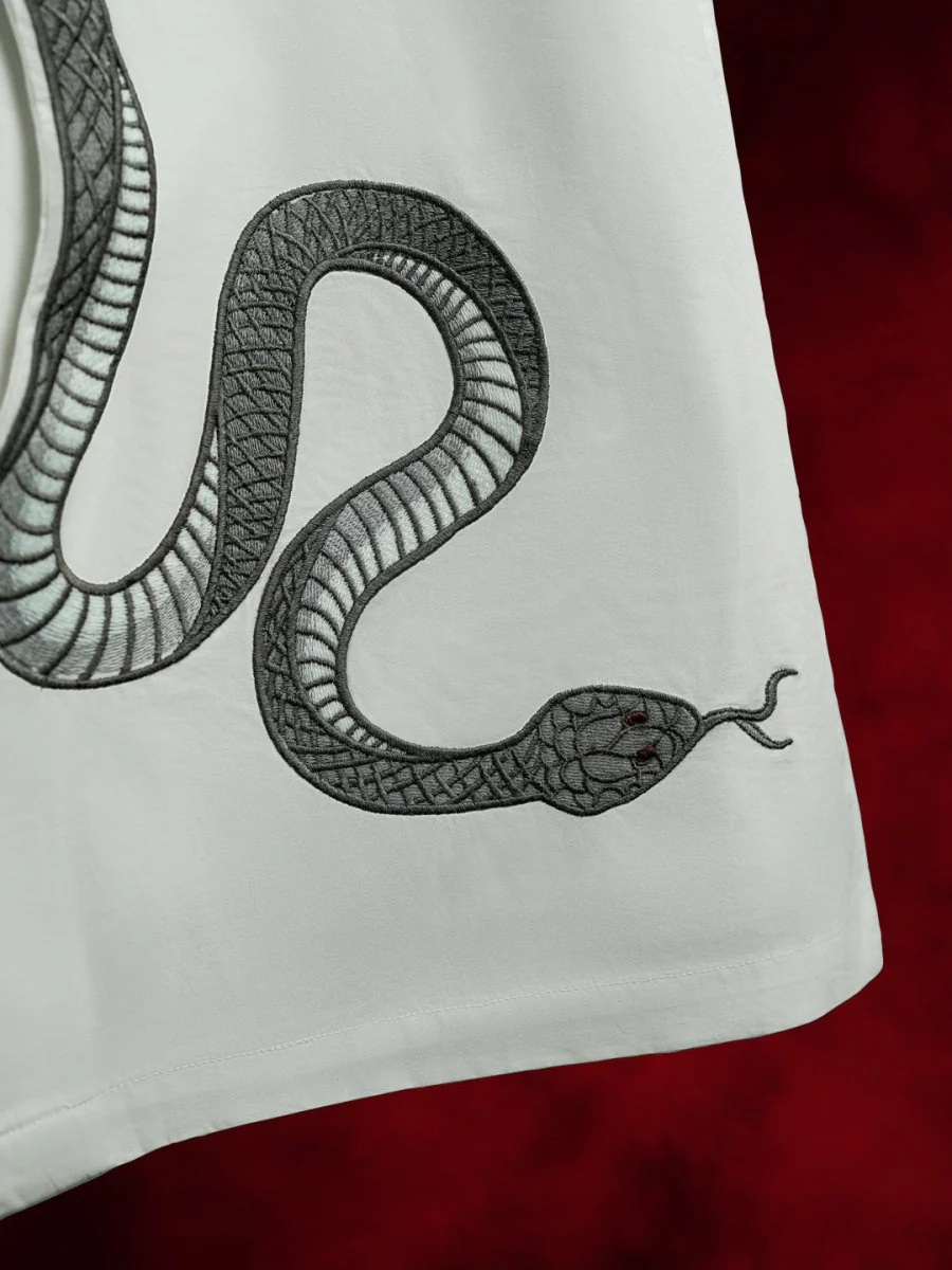 Silver Snake Embroidered - Image 4