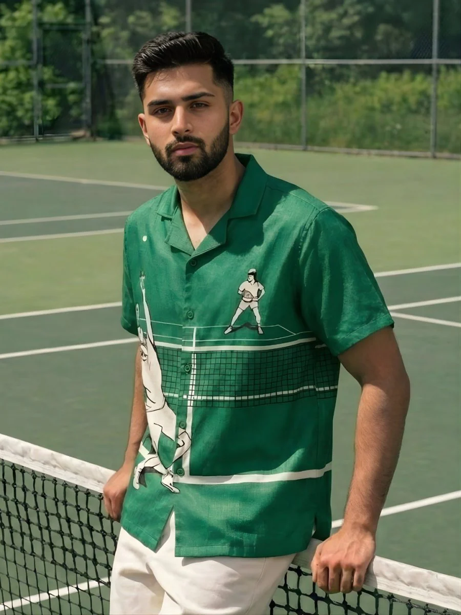 Tennis Embroidered Shirt - Image 7