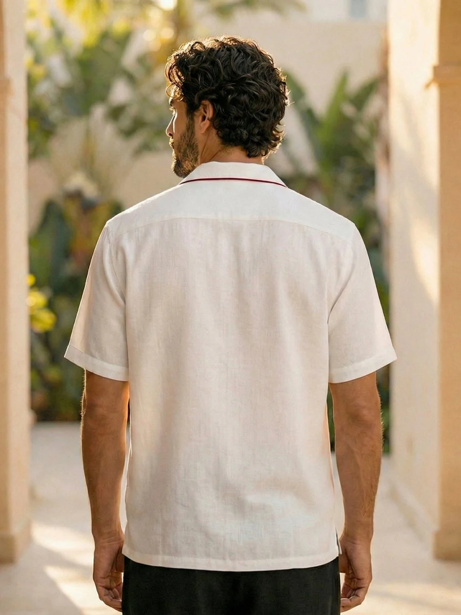 Twin Fish Embroidered Shirt - Image 5